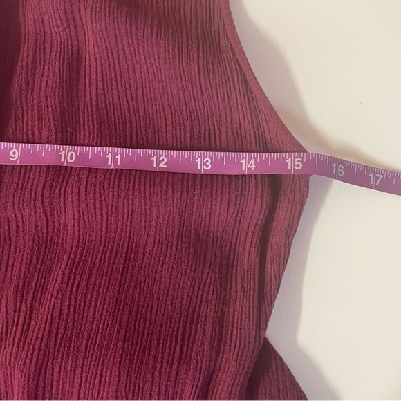 Vintage Thao’s Tailor Burgundy Button-Back Midi Dress Size XS EUC - Picture 6 of 12